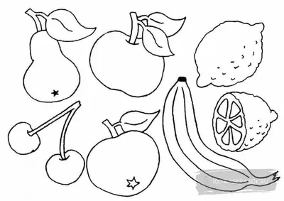 Раскраски овощи и фрукты для малышей - 54 фото