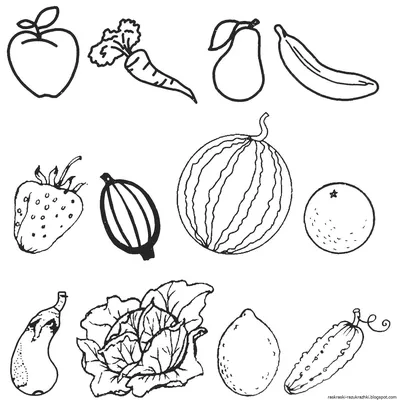Раскраски овощи для 4 лет (54 фото) » рисунки для срисовки на Газ-квас.ком
