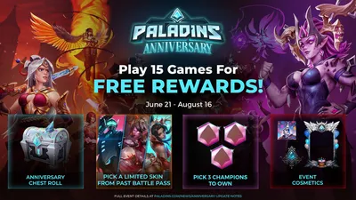 Paladins празднует пятую годовщину щедрыми подарками и возвращением  классических карт