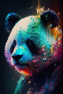 Stock Art Drawing of a Giant Panda - inkart