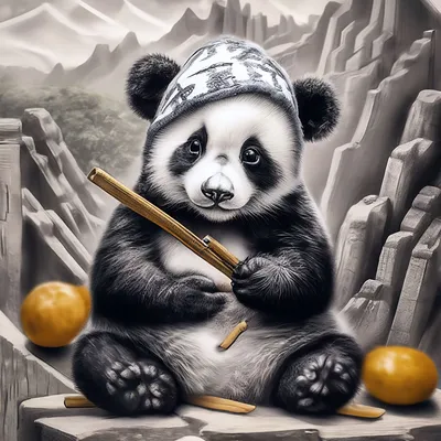 Симпатичная панда Стоковая иллюстрация ©Tchumak #43963995