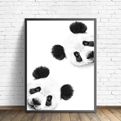 Мини рисунки для срисовки панда (22 шт)