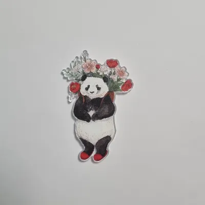 Панда с цветами (75 фото) »