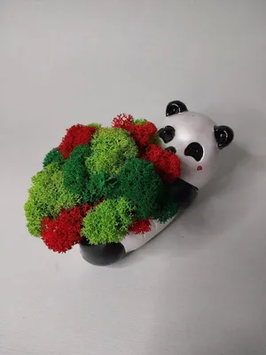 Брошь, Панда с цветами. - купить с доставкой по выгодным ценам в  интернет-магазине OZON (1393342540)