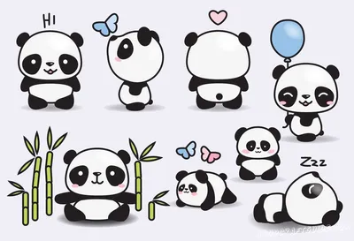 Рисунки для срисовки начинающим - Рисование , Животные, для детей от 6 лет  | HandCraftGuide | Рисунки панды, Рисунок панды, Милые рисунки