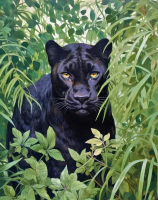 Картина “Огненная пантера – 1” | PrintStorm