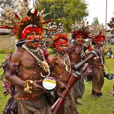 Папуа - Новая Гвинея. Горока Шоу. Папуасия праздничная.