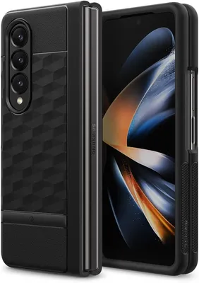 Защитный чехол Caseology Parallax (FF) by Spigen для Samsung Galaxy Flip 4  - Matte Black (302235B) - цена, фото, обзор