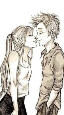 💋 парень и девушка целуются, …» — создано в Шедевруме