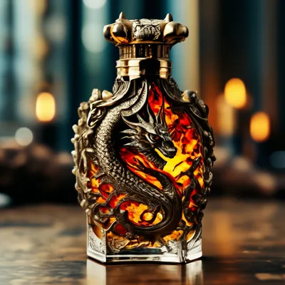 Красивый мужской парфюм с драконом» — создано в Шедевруме
