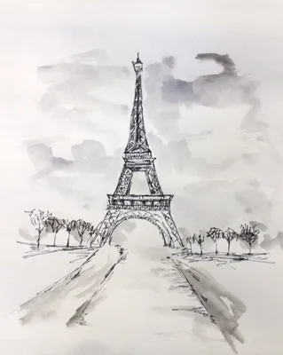 Париж рисунки