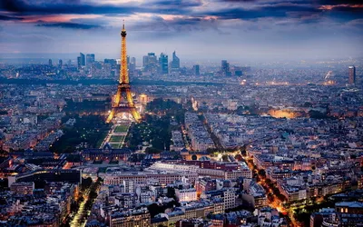 Париж на закате | Пикабу