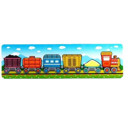 Детский игровой набор паровозик с вагончиком - Полесье игрушки