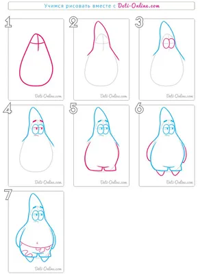 Как нарисовать Патрика Стар из мультфильма «Губка Боб в 3D» | Легкие  рисунки, Губка боб, Рисунки кроликов