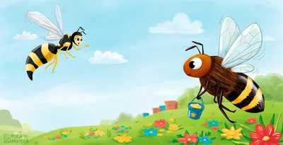 Детские летние поделки пчела пчёлы Лето букашки детское творчество | Детские  поделки, Летние поделки, Поделки