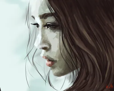 Печальная девушка в стиле Портрет на Illustrators.ru