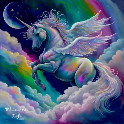 Pegasus Unicorn Painting Celestial Dreams Series 5x5 Miniature Unicorn  Print, Whimsical Unicorn Art, Pop Surreal, Unicorn Painting, Pegasus - Etsy
