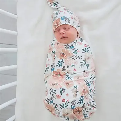 Новорожденный пеленание Обёрточная бумага + повязка на голову + шапочка,  комплект для получения Одеяло кровати детская лента для волос капот Одеяло  для маленьких мальчиков и девочек, подарок для новорожденных малышей |  AliExpress