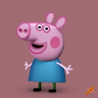 George pig from peppa pig but 3d on Craiyon