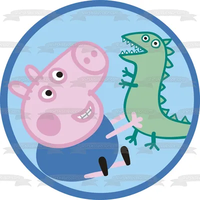 Custom George Peppa Pig Blue Sky Theme Birthday Backdrop – BigBigBee Party  Sign