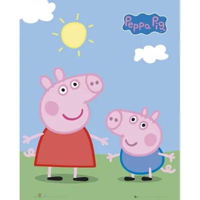Peppa Pig and George Cake Topper Plaque – Bling Your Cake