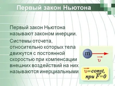 Основные уравнения классической динамики. Первый закон Ньютона.  Инерциальные системы