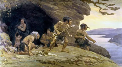 Селфи пещерных людей» — создано в Шедевруме