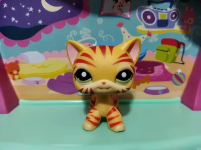 Littlest pet shop Кошка-стоячка рыжая тигровая в полоску Киев, Одесса,  интернет-магазин в Украине