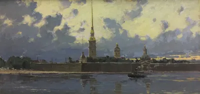 Картина маслом - Петропавловская крепость | живопись на холсте современного  художника купить в Санкт-Петербурге