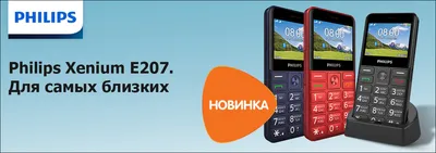 Сотовый телефон Philips Xenium E2101, черный – купить в Ситилинк | 1868289