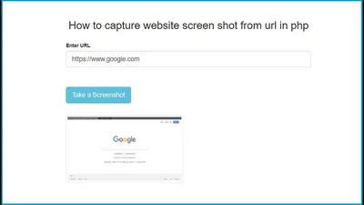 How to Take Website Screen Shot From URL in PHP - YouTube