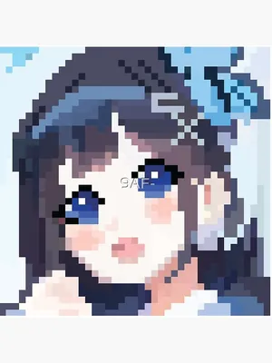 My second try at doing anime pixel art like this. Rikka Takanashi from one  of my favorite romantic comedy anime 🌟 : r/PixelArt