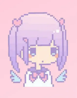 Retro pixel art of an anime girl on Craiyon