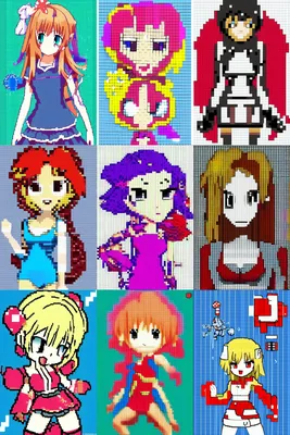 Vector Pixel Art Anime Girl Isolated Cartoon Stock Illustration - Download  Image Now - Pixel Art, Girls, Pixelated - iStock