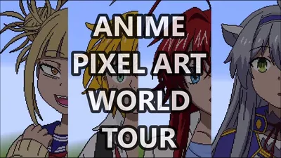 Anime Pixel Wall Art - Etsy