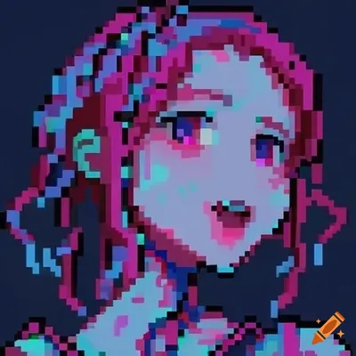 I Love Anime Pixel Art\" Sticker by BeltsukiDesing | Redbubble