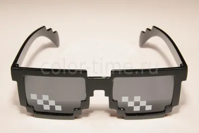 Пиксельные Очки майнкрафт Minecraft, черные узкие очки пиксельные - купить  по доступным ценам в интернет-магазине OZON (484264631)