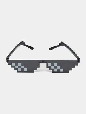 Купить солнцезащитные пиксельные очки Deal With it (синие), цены на  Мегамаркет | Артикул: 100034518258