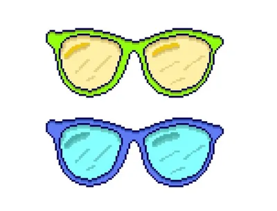 Рисуем по клеточкам крутые пиксельные очки #67 - #pixelart 如何画眼镜 - YouTube