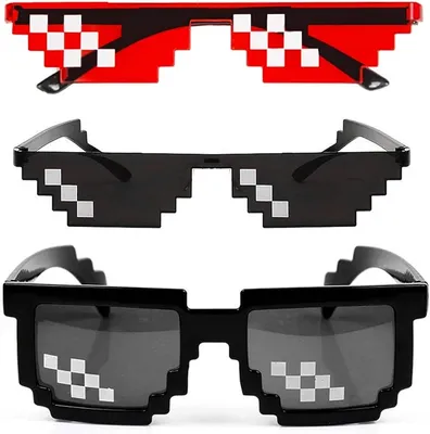 Пиксельные очки \"Мем Майнкрафт\", cолнцезащитные купить по низким ценам в  интернет-магазине Uzum (573564)