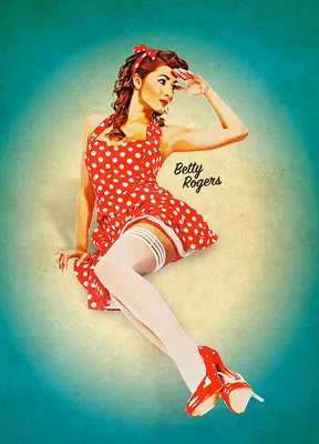 Custom pin-up portrait – Make yourself a pin-up girl – Classic pin-up art