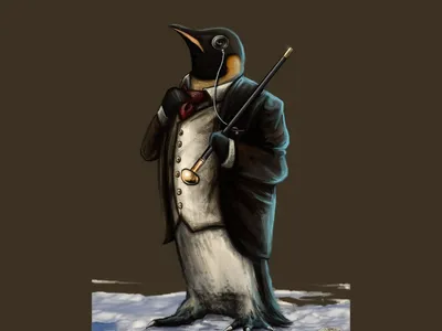Милые смешные мультяшные пингвины для детей Векторное изображение  ©mentalmind 404522242