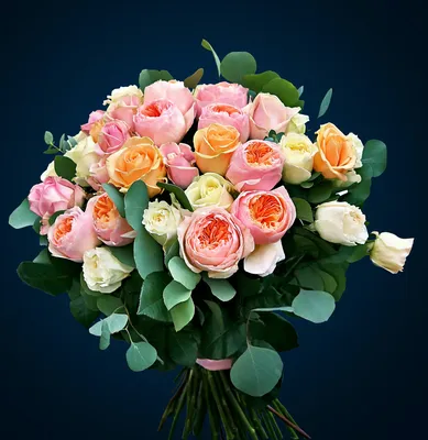 Кустовые пионовидные розы Джульетта - купить в Москве | Flowerna
