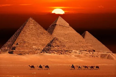 Обои для рабочего стола Египет Cairo Природа Небо пирамиды 4800x4500