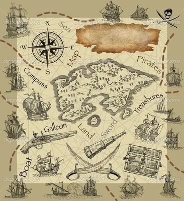 пиратская карта сокровищ Хелен - ePuzzle фотоголоволомка