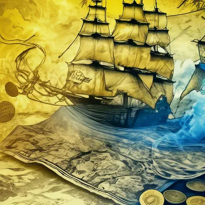 Пиратская карта из всем известного произведения \"Остров сокровищ\" – Находки  кладов. Кто ищет, тот всегда найдет...