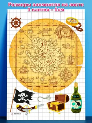 Фотообои \"Пиратская карта сокровищ. Ассасин Крид\" - Арт. 210317 | Купить в  интернет-магазине Уютная стена