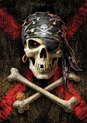 Флаг Пиратский (череп с саблями) (fcn-002) - купить Флаг Пентаграмма с  козлом в Киеве, цены в Украине - интернет-магазин Rockway