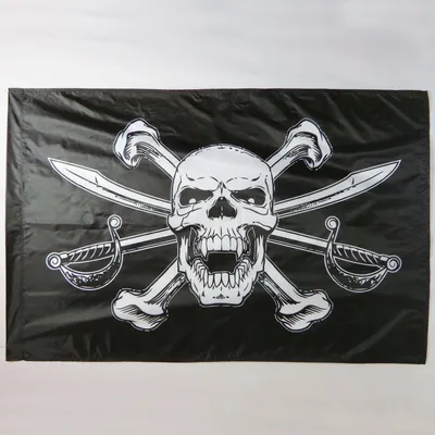 ZXZ Пират Веселый Роджер флаг 90x150 см цельный пиратский череп и  поперечные кости Sabres с Люверсами | AliExpress