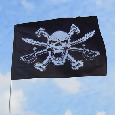 Пиратский флаг Череп с Саблями купить и заказать flagi.in.ua